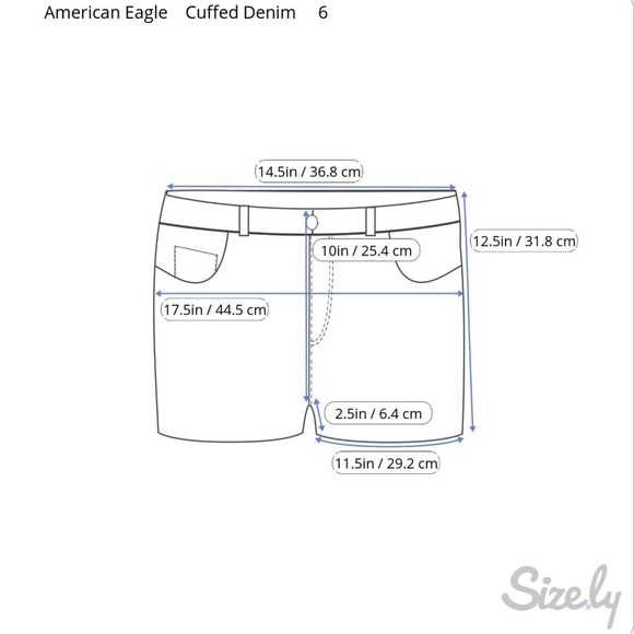 American Eagle Mom Jean Shorts Size 6 High Rise Cut Off Denim Distressed 29x2.5 - Picture 14 of 14